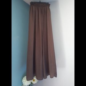 LIMITED OFFER High Waist Brown maxi boho skirt